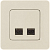 Розетка компьютерная 2-м Inspiria RJ45 кат.5E UTP сл. кость IEK 673836