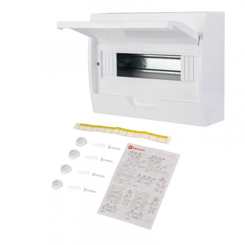 Бокс ЩРН-П-12 IP41 пластик. бел. (бел. дверца) Rexant 11-0313 фото 6