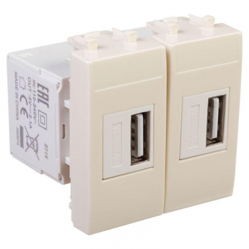 Устройство зарядное USB 2.1А 2мод. Avanti "Ванильная дымка" DKC 4405542 фото 2