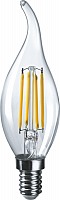 Лампа светодиодная 61 355 NLL-F-FC35-6-230-2.7K-E14 6Вт свеча на ветру 2700К тепл. бел. E14 650лм 220-240В Navigator 61355