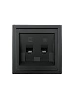 Розетка компьютерная + телефонная СП ZIMA IP20 с модулем кат.6 механизм черн. бархат LEZARD 704-4288-144
