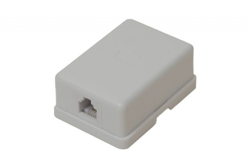 Телефонная розетка настенная 1 х RJ-11/6p4c, белый Filum FL-TA-SOCKET-1