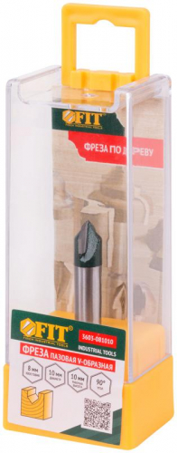 Фреза пазовая V-образная DхHхL=10х10х46.5мм FIT 3603-081010 фото 3