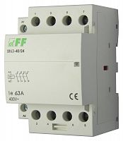 Контактор ST63-40/24 (4NO 6.4Вт 3 модуля монтаж на DIN-рейке 24В AC 63А IP20) F&F EA13.001.012