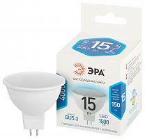 Лампа светодиодная STD LED MR16-15W-840-GU5.3 15Вт софит 4000К нейтр. бел. свет GU5.3 170-265В Эра Б0066855