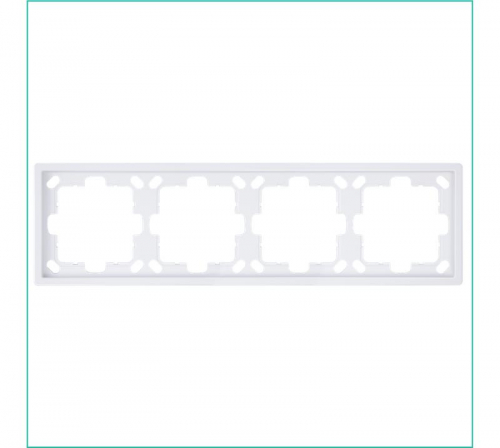 Рамка 4-м СП FD бел. глянцевый Jasmart FD1004W