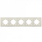 Рамка 5-м Афина фактурная универс. слоновая кость (ivory) Universal A11042-I