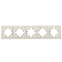 Рамка 5-м Афина фактурная универс. слоновая кость (ivory) Universal A11042-I