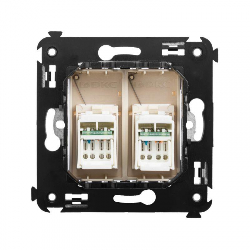 Розетка компьютерная 2-м СП Avanti "Ванильная дымка" RJ45 кат.6 DKC 4405294 фото 3
