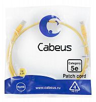 Патч-корд U/UTP кат.5E PC-UTP-RJ45-Cat.5e-1m-YL-LSZH 2xRJ45/8p8c неэкранир. LSZH 1м желт. Cabeus 9497c