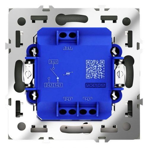 Переключатель проходной 1-кл. СП S70 10А с подсветкой механизм графит Voltum VLS010407 фото 4