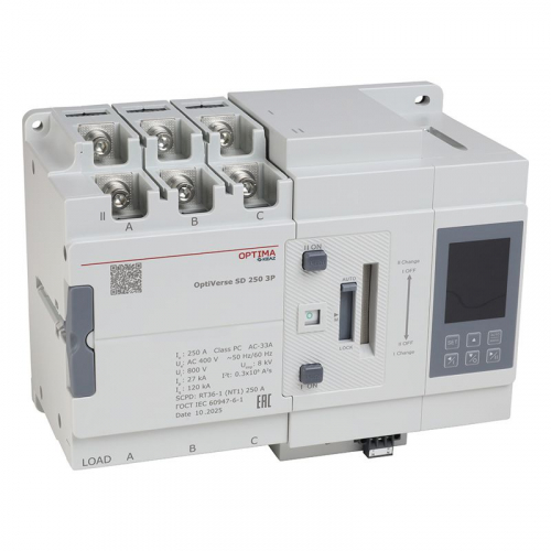 Устройство автоматического ввода резерва 4п OptiVerse SD 250 4P КЭАЗ 389122
