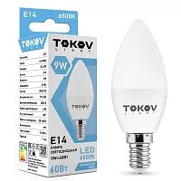Лампа светодиодная 9Вт С37 6500К Е14 176-264В (TKL) TOKOV ELECTRIC TKL-C37-E14-9-6.5K