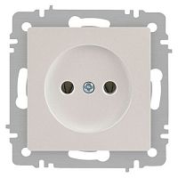 Розетка 1-м СП Accent 6-201-06 16А IP20 250В 2P перламутр. Intro Б0063667
