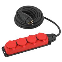 Удлинитель 4х5м с заземл. IP44 КГ 3х1.5 каучук UK-4e-3x1.5-5m-IP44(KG) Эра Б0057585
