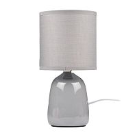 Светильник настольный JH2-02-gy E14 IP20 130х130х255мм керамика; ткань; PVC-пластик сер. JazzWay 5062320