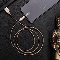 Кабель USB-Lightning для iPhone/metall/gold/1m/Rexant 18-4249