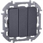 Выключатель 3-кл. Inspiria 10АХ 250В винтов. зажимы антрацит IEK 673543