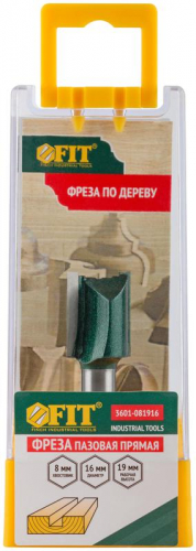 Фреза пазовая прямая с двойн. лезвием DхHхL=16х19х52мм FIT 3601-081916 фото 4