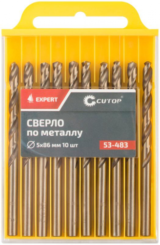 Набор сверл по металлу ЭКСПЕРТ/EXPERT 5х86мм (уп.10шт) Cutop 53-483 фото 3