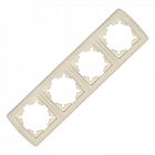Рамка 4-м Маргарита горизонт. сл.кость (ivory) UNIversal МР004Г-I