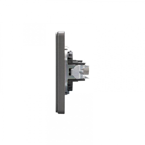 Розетка телевизионная TV СП ROUND MIELE титан Kranz KR-78-0723-2 фото 2