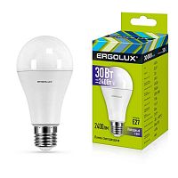 Лампа светодиодная LED-A70-30W-E27-6K ЛОН 30Вт грушевидная 6500К холод. бел. E27 220-240В Ergolux 14230
