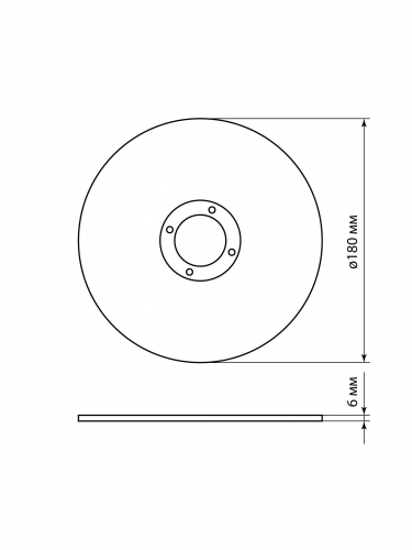 Круг шлифовальный, зачистной по металлу, 180х6х22,2 мм, тип 42, A24RBF, серия "Рубин", TDM фото 4
