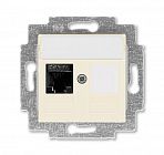 Розетка информационная Levit RJ45 кат. 6 и заглушка сл. кость ABB 2CHH296117A6017