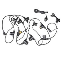 Гирлянда UDL-K121 10/E27/5M 5C IP65 BLACK BELT-LIGHT Белт-лайт 5м+1.5м сетевой шнур 10 патронов E27 шаг 50см 5 заглушек черн. Uniel UL-00007150