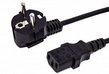 Кабель питания CEE 7/7-С13, 3х0.75, 220В, 10A, 2200 Вт, чёрный, 0.6м Filum FL-PC10-EU-C13-0.6M