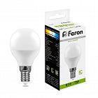 Лампа светодиодная LB-95 7Вт G45 шар 4000К E14 230В FERON 25479