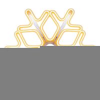 Фигура светодиодная "Снежинка" 60х60см LED тепл. бел./бел. 50Вт IP65 эффект тающих сосулек гибкий неон Neon-Night 501-226