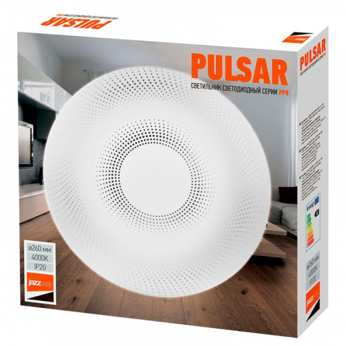 Светильник светодиодный декоративный PPB Pulsar 24Вт 4000К IP20 d260х55 настенно-потолочный бытовой JazzWay 5024724 фото 7
