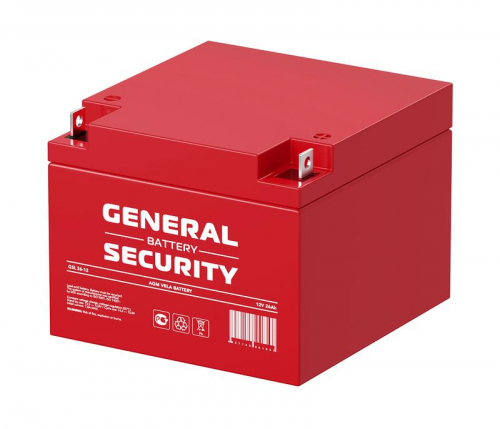Аккумулятор 12В 26А.ч General Security GSL26-12 фото 3