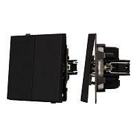 Выключатель непроходной 2-кл. SWT-TENDO-MK02-SFPL-BK 10А 230В механизм Arlight 054544