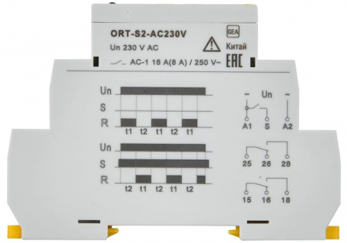 Реле циклическое ORT 2 контакта 230В AC IEK ORT-S2-AC230V фото 3