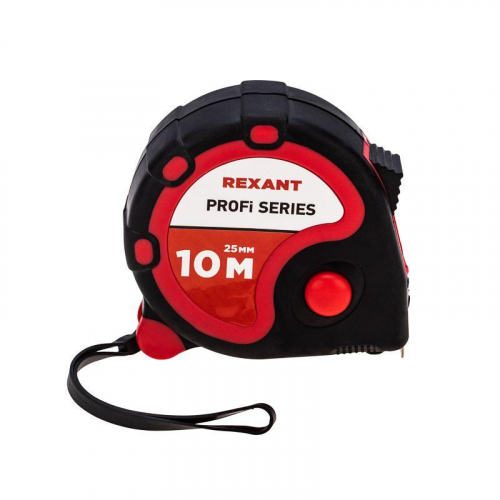 Рулетка измерительная Профи 10мх25мм прорезиненный корпус Rexant 12-9007 фото 3