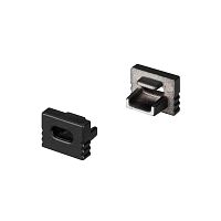 Заглушка SL-MINI-8-H6 BLACK с отверстием пластик. компл из 2шт Arlight 030527