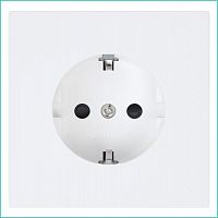 Розетка 1-м СП FD Shuko 16А IP20 с заземл. защ. шторки механизм бел. матов. soft touch Jasmart FD5501PWM