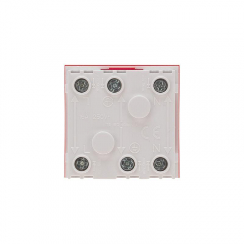 Розетка 16А 45х45 CEE 7/4 2К+3 красн. Rexant 11-8978 фото 3