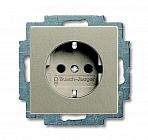 Розетка 1-м СП Basic 55 16А IP20 250В Schuko шампань ABB 2CKA002011A6140