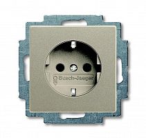 Розетка 1-м СП Basic 55 16А IP20 250В Schuko шампань ABB 2CKA002011A6140