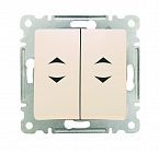 Переключатель проходной 2-кл. СП Lillium IP20 механизм крем. Makel 30010026