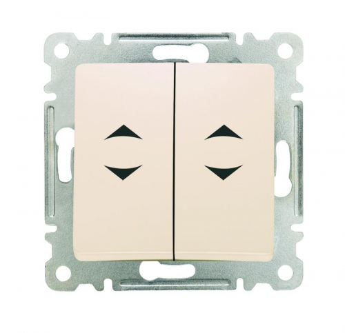 Переключатель проходной 2-кл. СП Lillium IP20 механизм крем. Makel 30010026