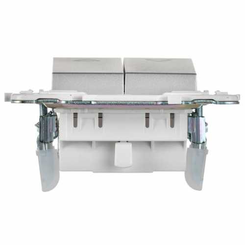 Выключатель жалюзи SKANDY 10А SK-V12S серебр. IEK SK-V15-0-10-K23 фото 4