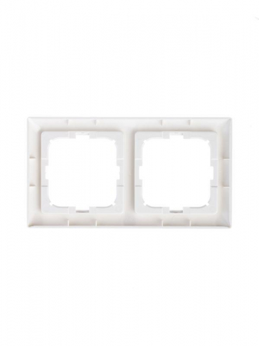 Рамка 2-м Basic с декор. накл. ал. бел. ABB 2CKA001725A1480 фото 3