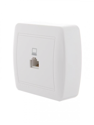 Розетка компьютерная ОП Demet RJ45 бел. LEZARD 711-0200-139 фото 4