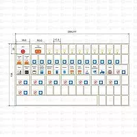 Наклейка модульная большой комплект 164х299 PROxima EKF mn-1-3