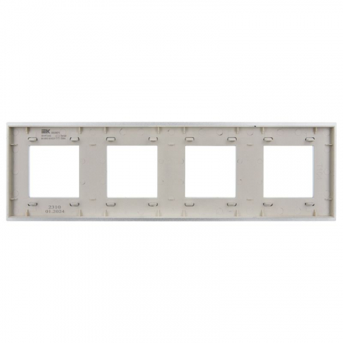 Рамка 4-м SKANDY SK-F34S металл серебр. IEK SK-M42-M-K23 фото 3
